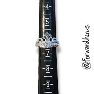 Bundle Sale 3 for $15 | Size 6.5 Fashion Ring – Crown Motif with Clear Stones